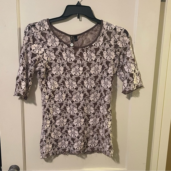 Tops - BKE brown lace top. Size XL. Good condition.